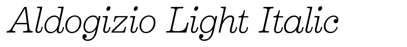 Aldogizio Light Italic